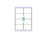 Removable Peelable A4 Labels 99mm x 68mm sheet of 8